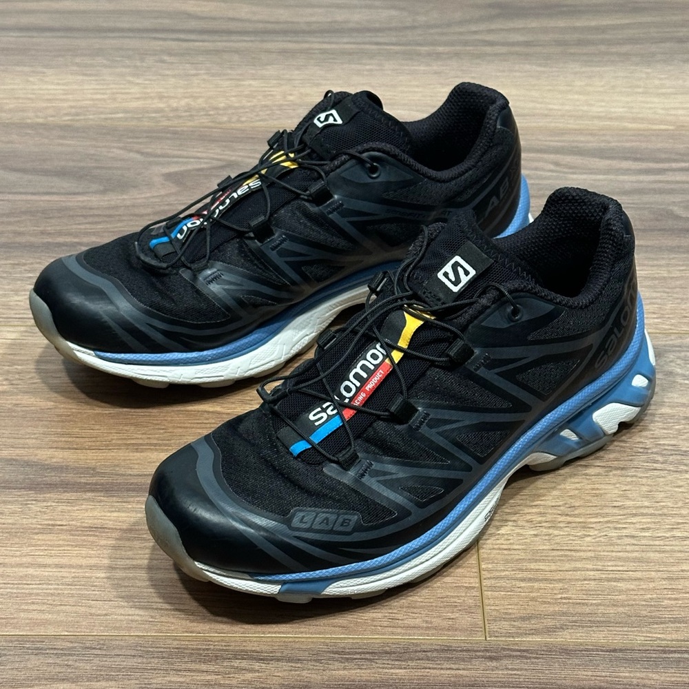 Salomon Black Blue Yellow Trail Running Shoes